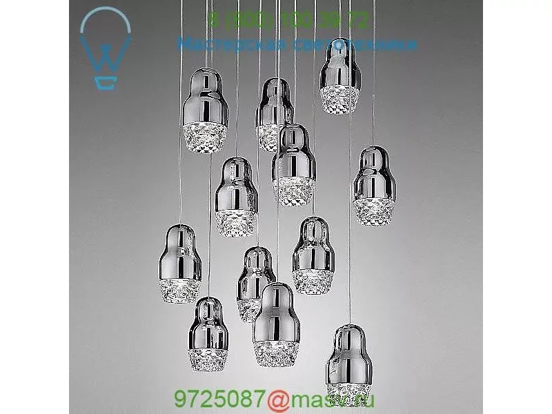 Fedora Cluster Pendant Light AXO Light USFEDOR3BRBCGU1, подвесной светильник
