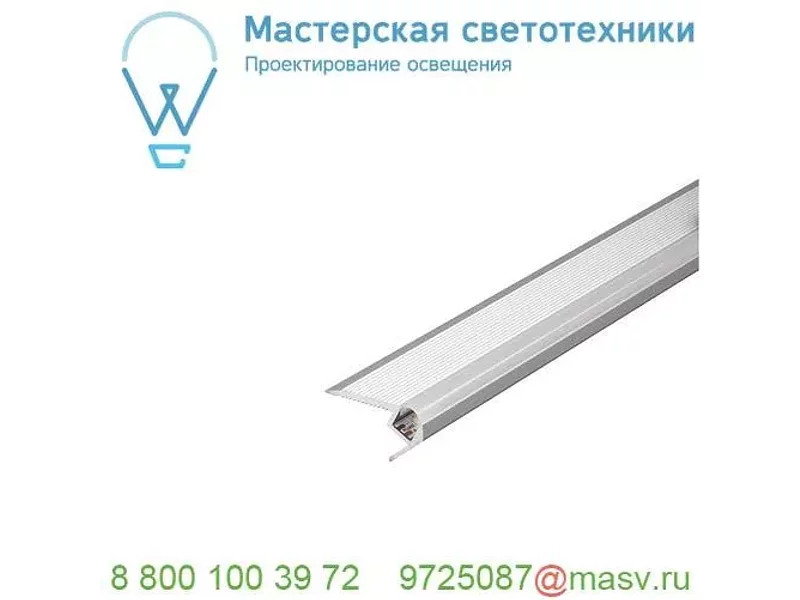 213581 SLV GLENOS F-4827 UP 100 профиль для окантовки ступеней, 1 м, с экраном, алюминий