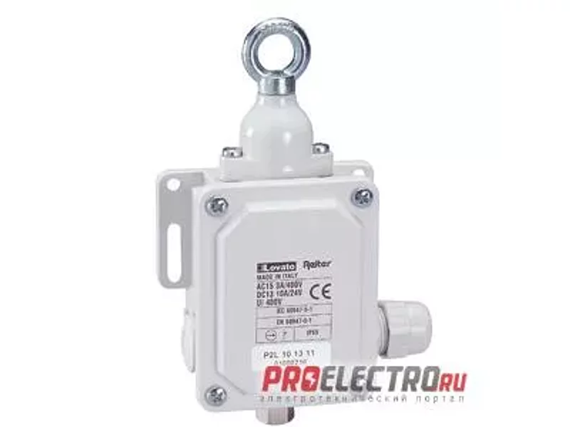 P2L101312 Концевой выключатель, канатный кольц. рыч, 2NO+2NC, LOVATO Electric