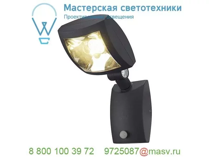 232405 SLV MERVALED S светильник настенный IP54 14Вт с датчиком движения и LED 3000К, 750лм, 30°