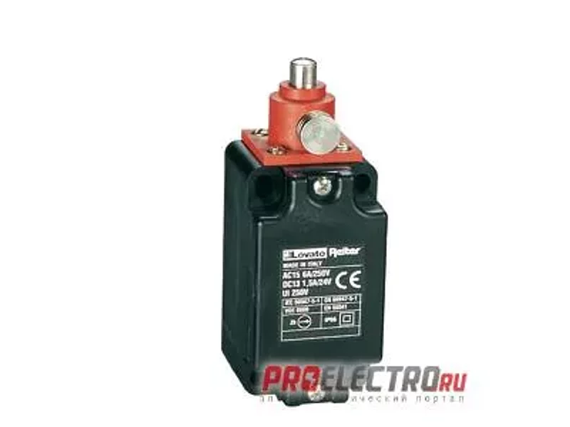 TS20110 Концевой выключатель, нажимной толкатель, 1NO+1NC, LOVATO Electric