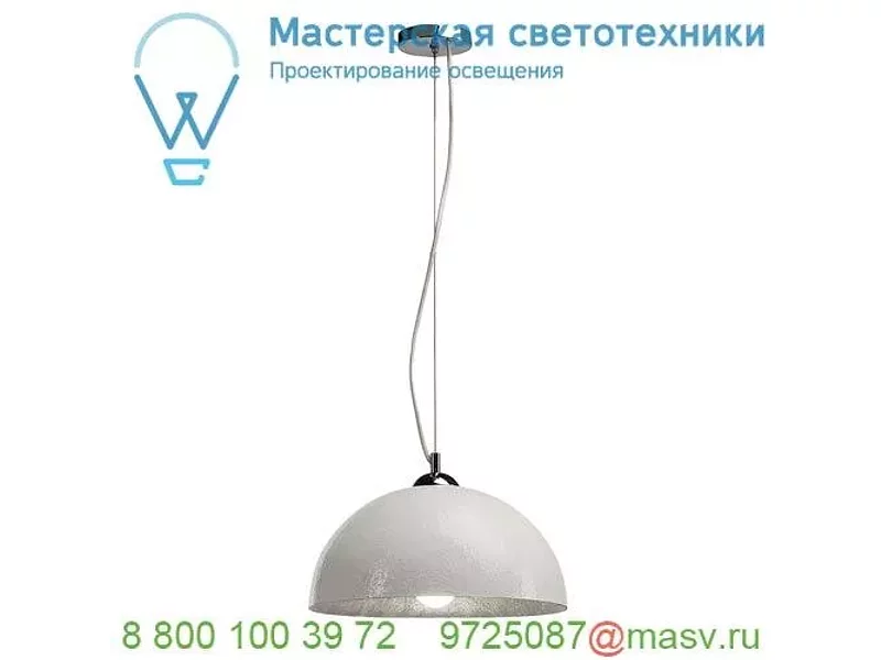 155501 SLV FORCHINI PD-2 светильник подвесной для лампы E27 40Вт макс., белый/ хром/ серебро