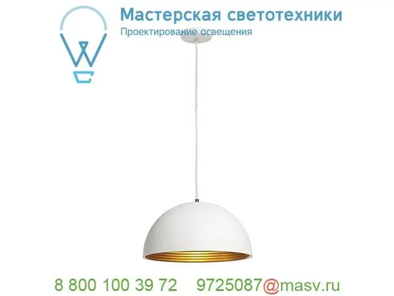 155911 SLV FORCHINI M 40 PD светильник подвесной для лампы E27 40Вт макс., белый/ золото