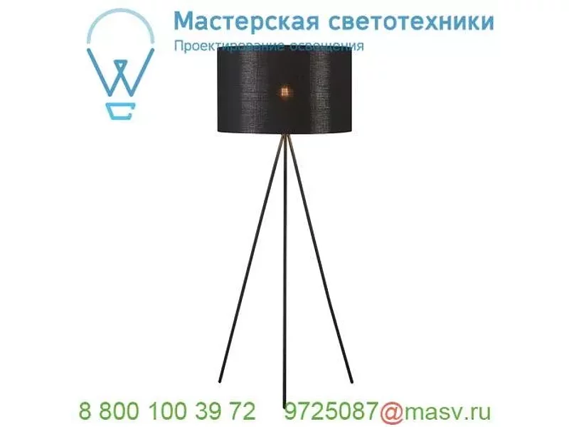 155490 SLV FENDA, светильник напольный для лампы E27 60Вт макс., тренога, без абажура, черный
