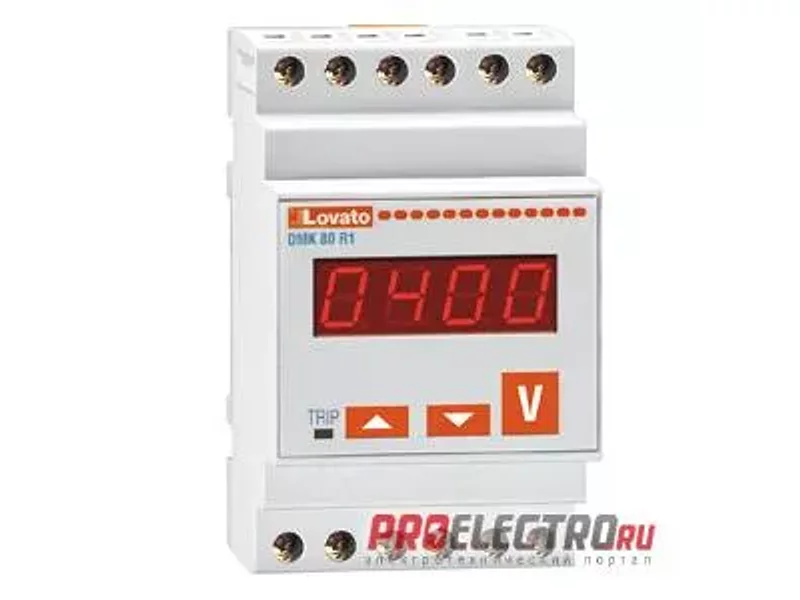 DMK80R1 Цифровой однофазный вольтметр, релейн. выход, LED, Lovato Electric