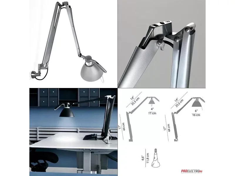Fortebraccio D33N 60/100/flu Table light with universal connection светильник Luceplan