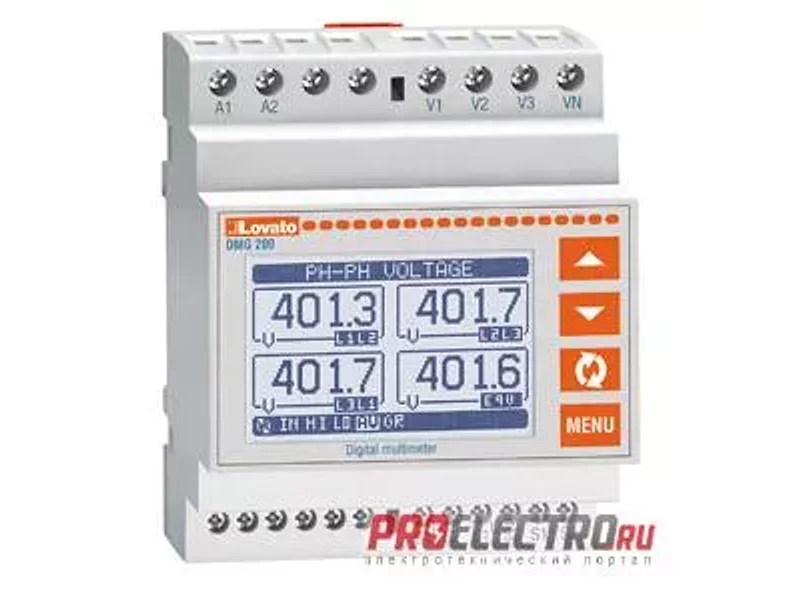DMG210L01 Модульный цифровой мультиметр, порт RS485, LCD экр., Lovato Electric