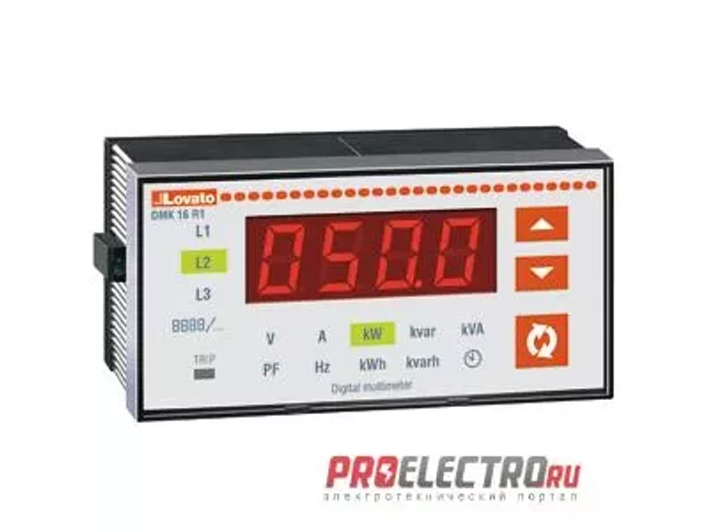 DMK16R1 Цифровой трехфазный мультиметр, LED, релейн. выход, Lovato Electric
