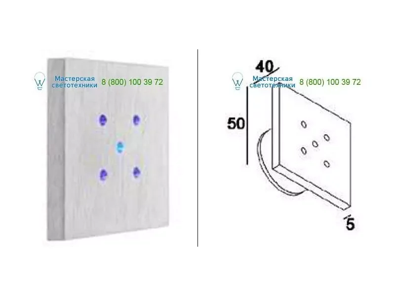 3104.14.B PSM Lighting alu satin, светильник > Wall lights > Recessed