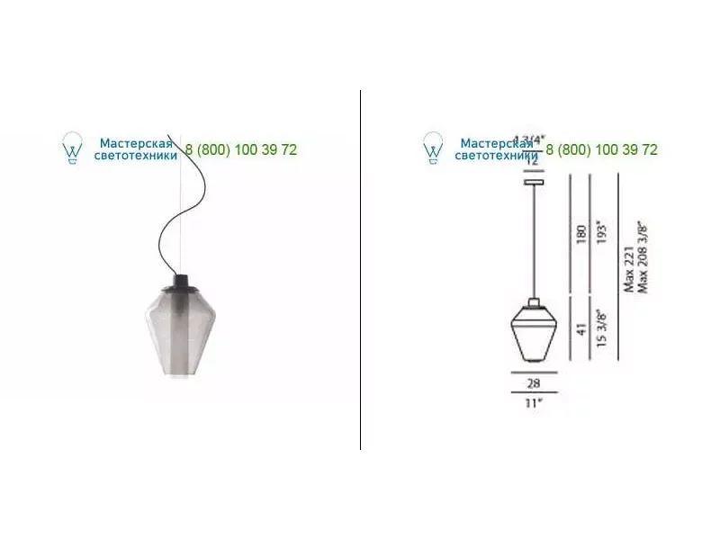 PSM Lighting metallic grey VIDRIO50.11, светильник > Ceiling lights > Recessed lights