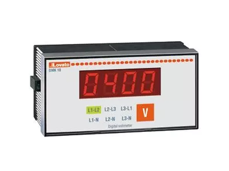 DMK 10 Цифровой трехфазный вольтметр, 15-660VAC, LED, Lovato Electric