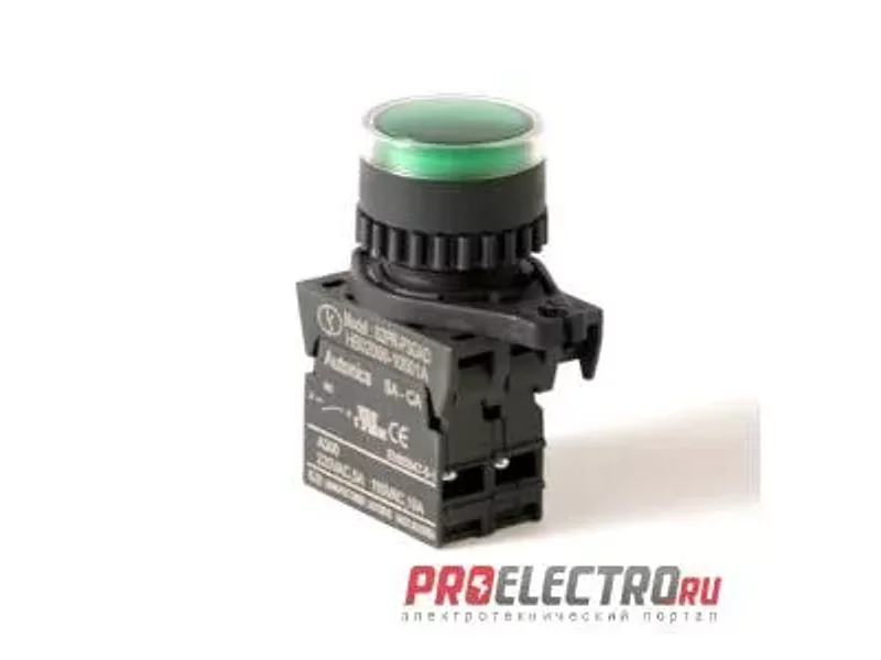 S2PR-P3GAD Кнопка нажатия с подсветкой, NO, 12-30VDC/AC, зеленая, A5550001415