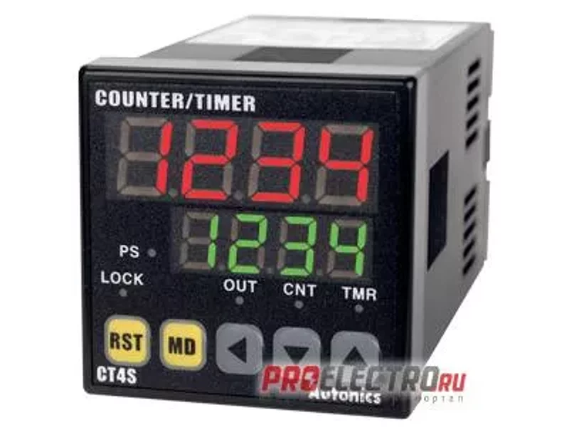 CT4S-2P2 Цифровой счетчик/таймер, 24-48VDC/24VAC, индик. 4 цифры, A1000000116