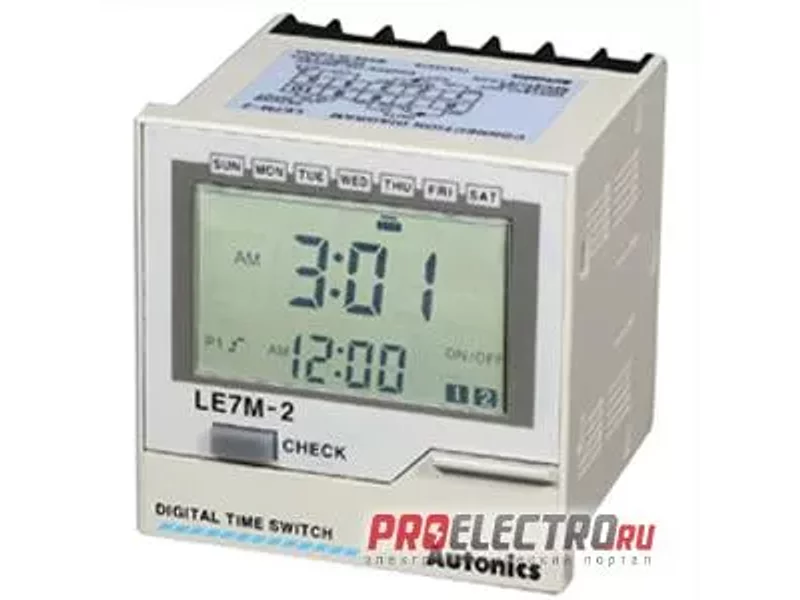 LE7M-2 Цифровой недельный таймер с LCD дисплеем, 100-240 VAC, A1050000163
