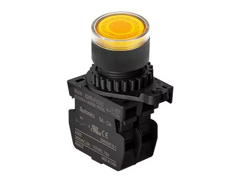 S2PR-P3YAD Кнопка нажатия круглая с подсветкой, LED 12-24VAC/DC, A5550001417