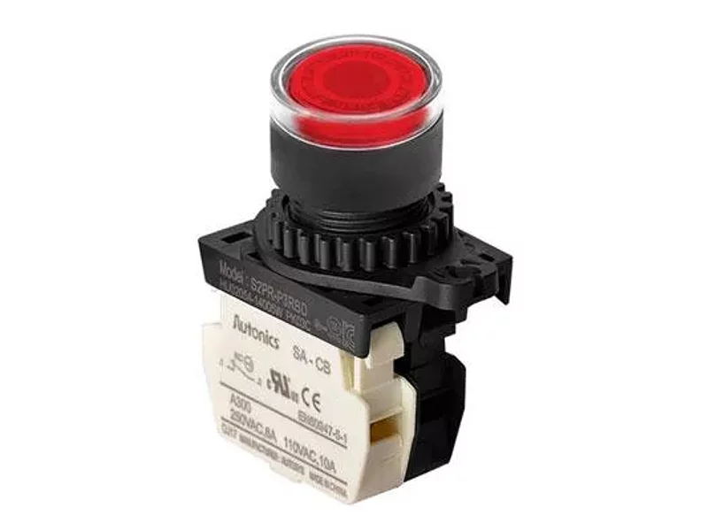 S2PR-P3RBL Кнопка нажатия круглая с подсветкой, LED 110-220VAC, A5550001558
