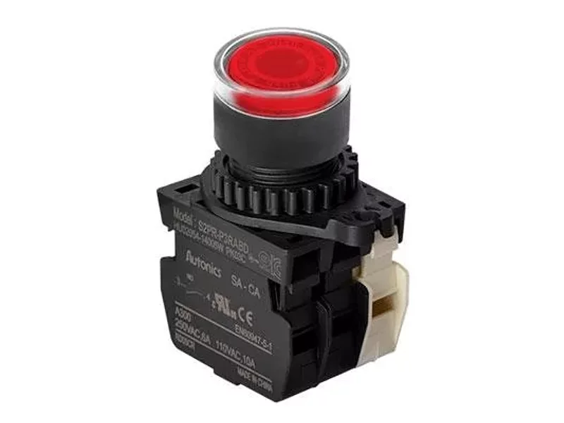 S2PR-P3RABL Кнопка нажатия круглая с подсветкой, LED 110-220VAC, A5550001579