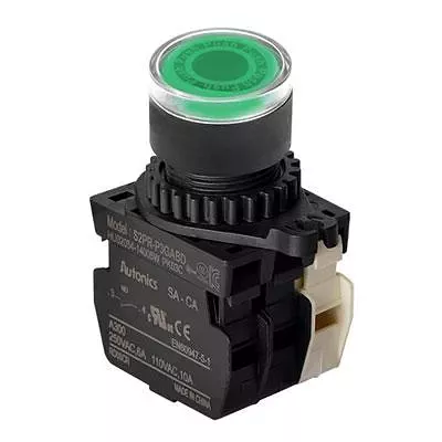 S2PR-P3GABL Кнопка нажатия круглая с подсветкой, LED 110-220VAC, A5550001583