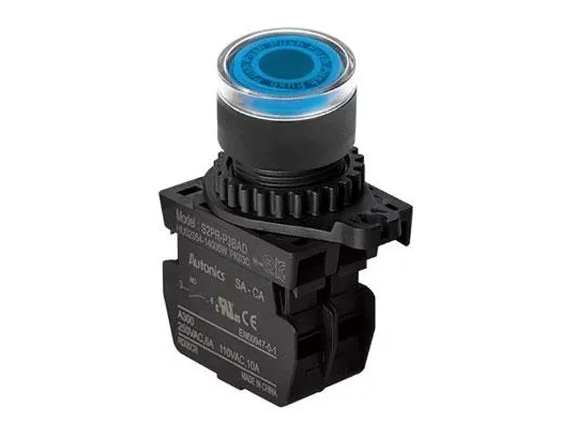 S2PR-P3BAD Кнопка нажатия круглая с подсветкой, LED 12-24VAC/DC, A5550001406