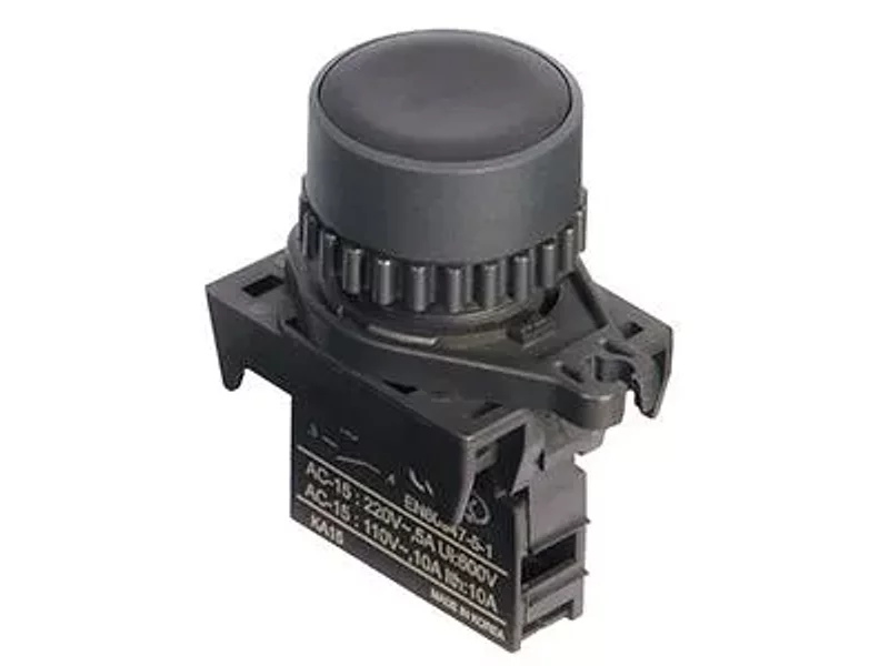 S2PR-P1KA Кнопка нажатия круглая без подсветки, цвет черный, A5550001397