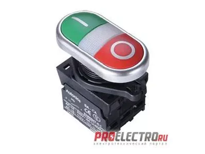 S2TR-P3WABD Двойная кнопка с подсветкой, LED 12-30VDC/AC, NO+NС, A5550002035