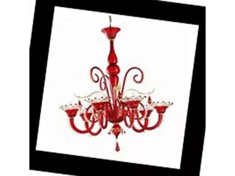 2784 2784/6 Red Glass&Glass, Люстра