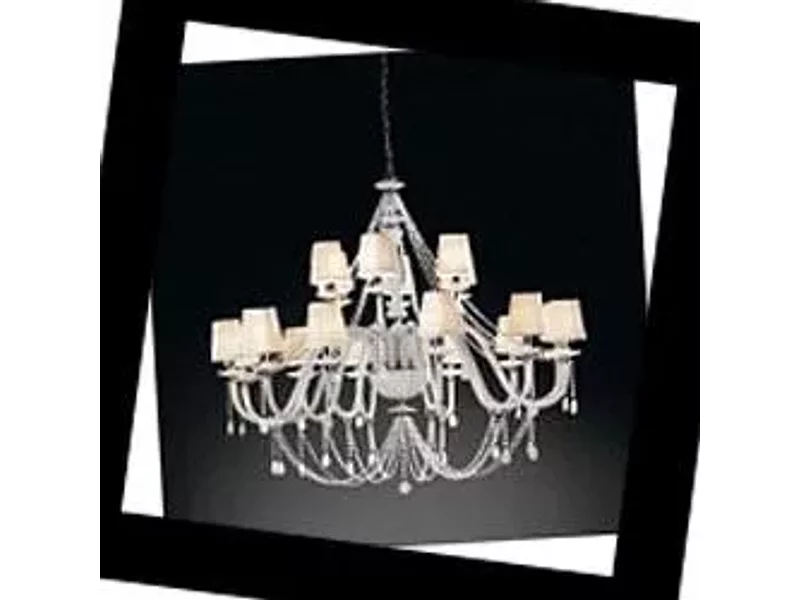 Arcobaleno  Arcobaleno L12+6 Bianco shade Euroluce Lampadari, Люстра Euroluce Arcobaleno L12+6 B