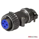 P20K4Q Кабельная розетка, 4 контакта (аналог ШР20П4НШ7)