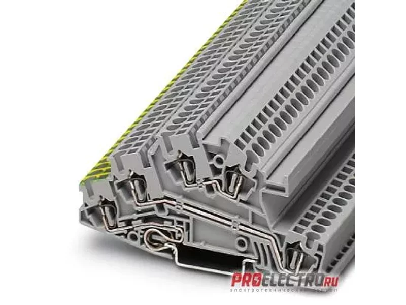 Заземляющие клеммы для проводки - STI 2,5-PE/L/L - 3031830, Phoenix Contact
