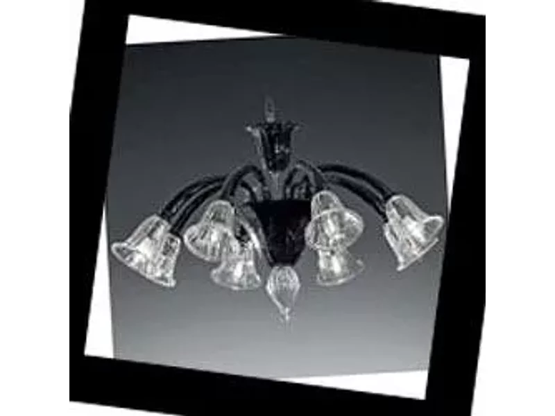 Voltolina(Classic Light) Laguna Laguna plafoniera 8L nero-cristallo, Потолочная люстра Voltolina
