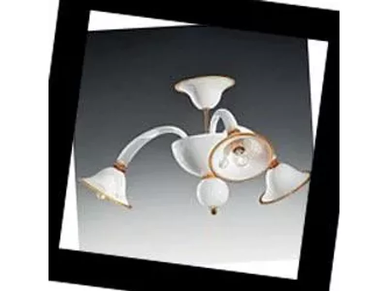 Voltolina(Classic Light) Canaletto plafoniera 3L bianco-ambra CANALETTO, Потолочная люстра Volto