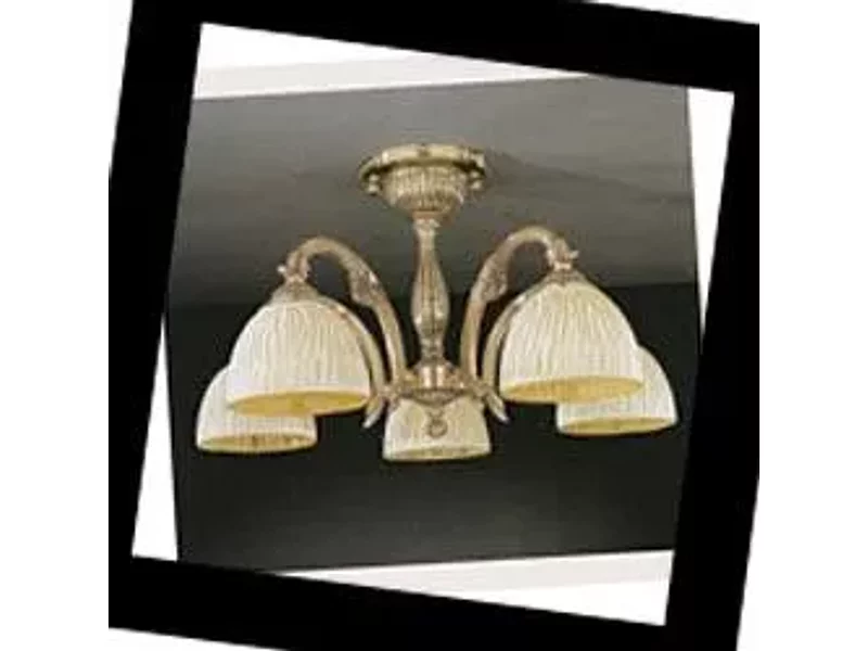 Reccagni Angelo PL 5770/5 Oro Fr.Ambra 5710-5750-5770, Потолочная люстра
