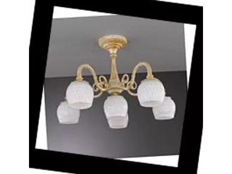 PL 539/5+1.17 White Glass La Lampada 539-545, Потолочная люстра