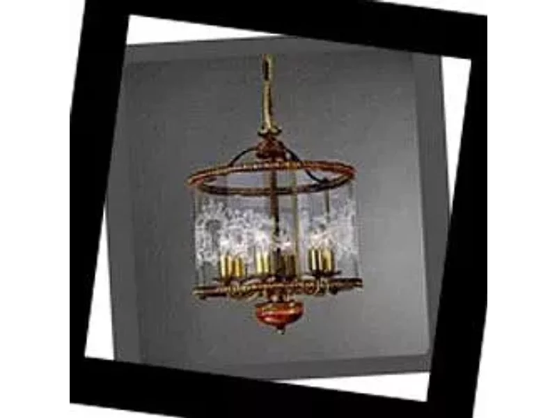 La Lampada L 386/6.40 Noce Bronze+Wood 3861, Подвесной светильник