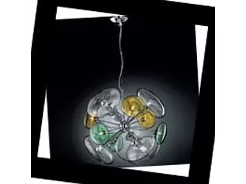IDL 366/12S CRISTALLO,VERDE,GIALLO,AMBRA Moira, Подвесной светильник