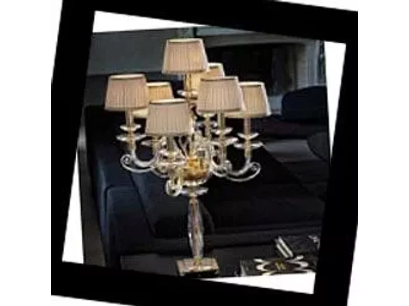 Euroluce Lampadari Alicante  Alicante F6+1L Clear Shade, Настольная лампа Euroluce Alicante F6+1