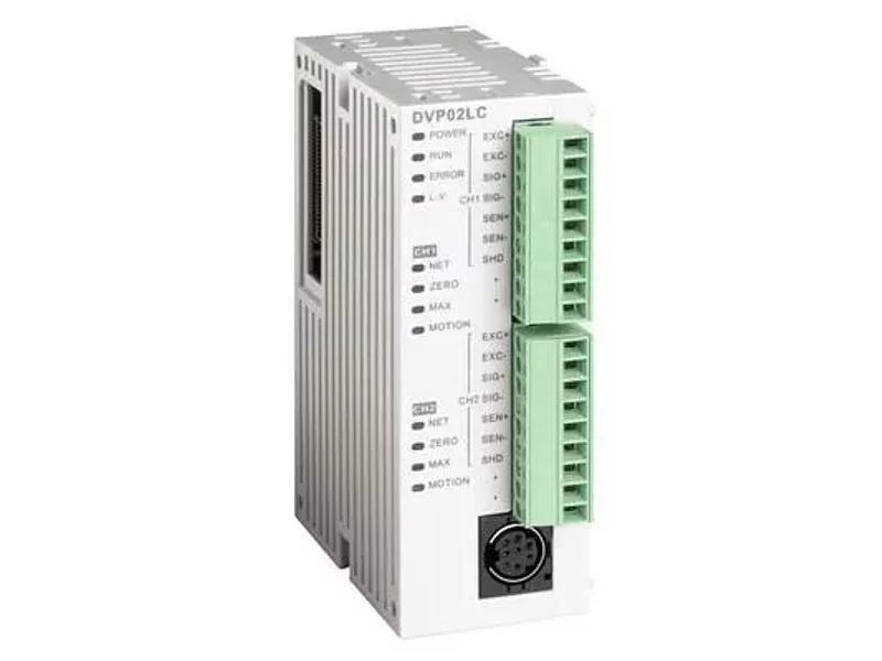DVP202LC-SL Модуль тензодатчиков, 2 канала, 24 бит, RS-485