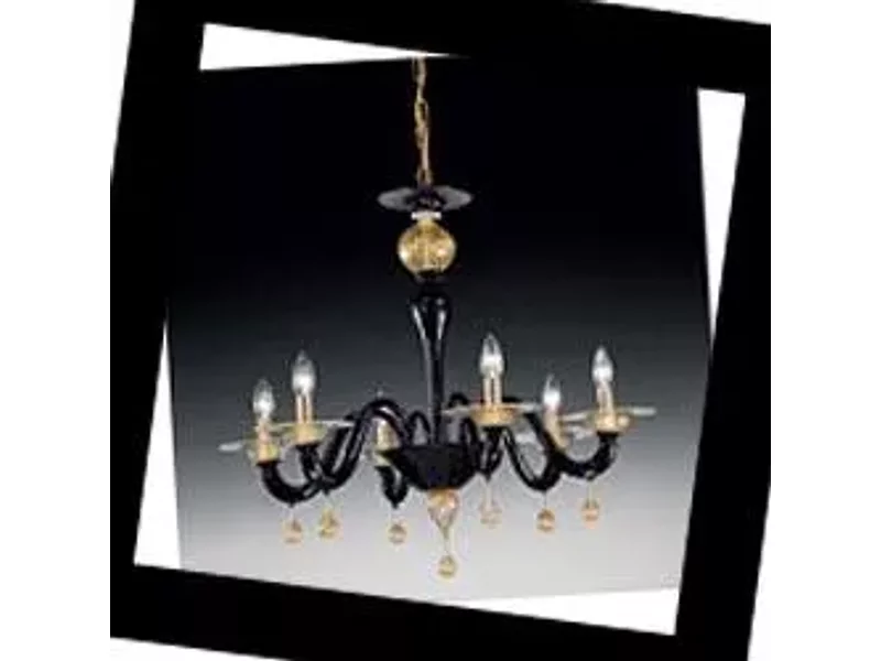 Vetri lamp 927 927/6 nero oro, Люстра