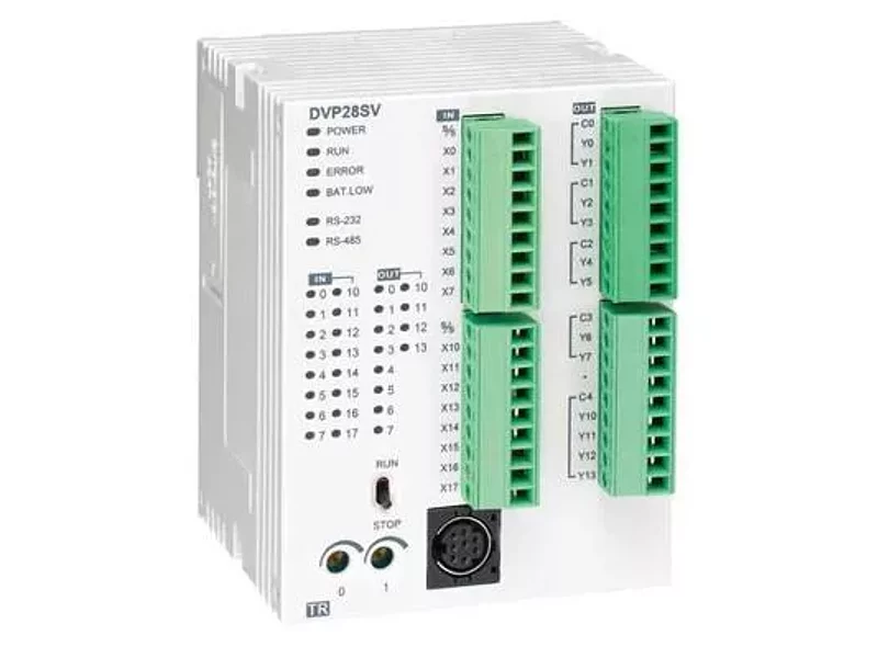 DVP28SV11T2 контроллер 28 Point, 16DI/12DO, Transistor NPN, 24VDC