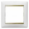 Рамка Valena 3 поста, вертикальная, белый/золото | арт. 774287 | Legrand