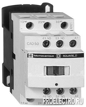 Промежуточное реле 5НО24В постоянный ток,с пониж.ток.потреб.катушки | CAD50BL