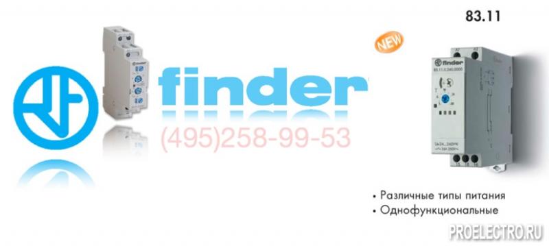 Реле Finder 83.11.0.240.0000 PAS Модульный таймер