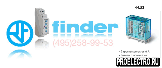 Реле Finder 44.52.9.009.0000 Низкопрофильное миниатюрное P.C.B реле