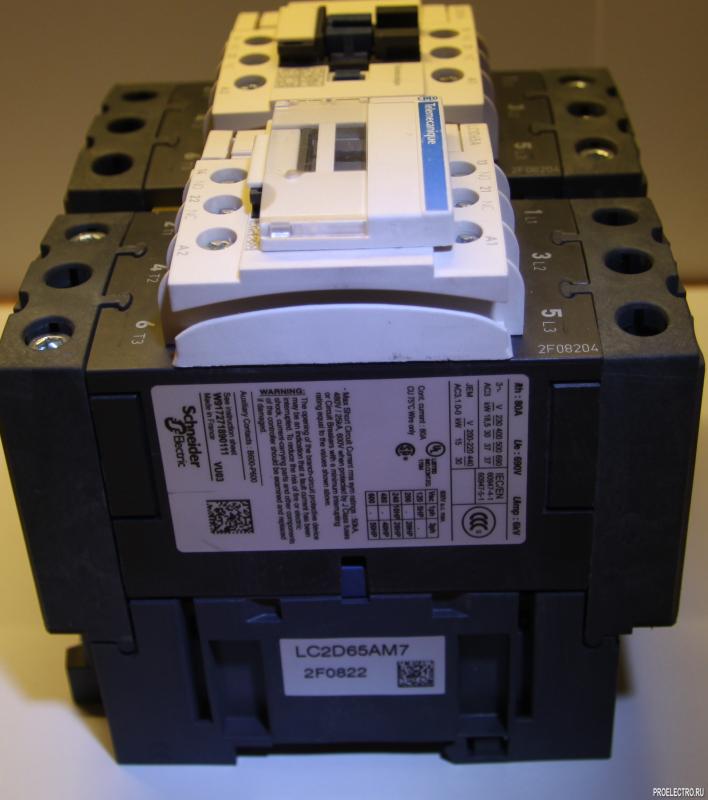 <strong>Контактор</strong> LC2D65АM7 (65A 220v) реверс.