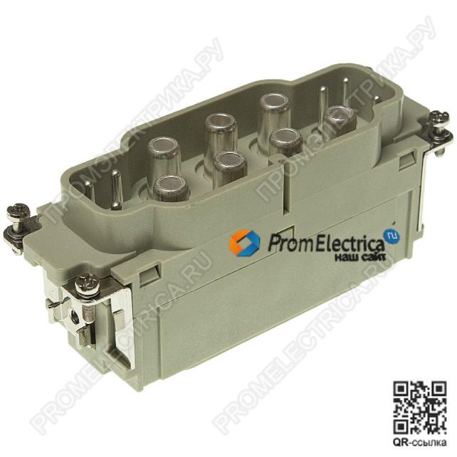 РСГС-76-100-Р-Ш Силовой разъем штекер, 7 силовых конт. 100А, винтовое присоединение, 600 Вольт