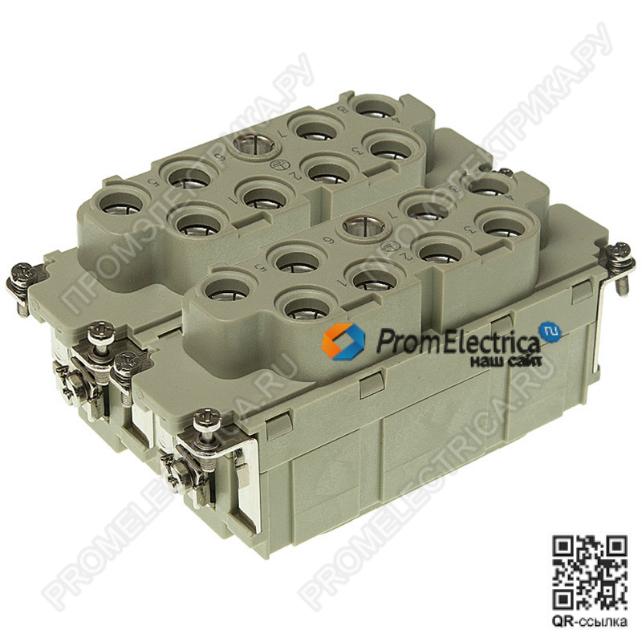 РСГС-180-100-Р-Г Силовой разъем гнездо, 18PIN, винтовое присоединение, 100 Ампер, 600 Вольт