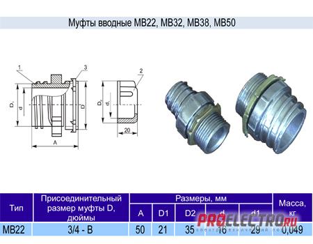 Муфта вводная МВ-22 у2