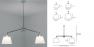 Светильник Artemide Tolomeo sospensione due bracci pergamena pendant light, E27 2x150W