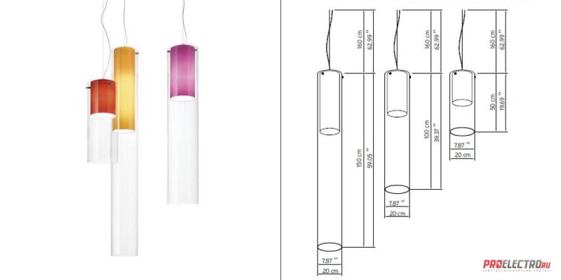 Acheo pendant light Modoluce светильник, 1x100W Medium base incandescent