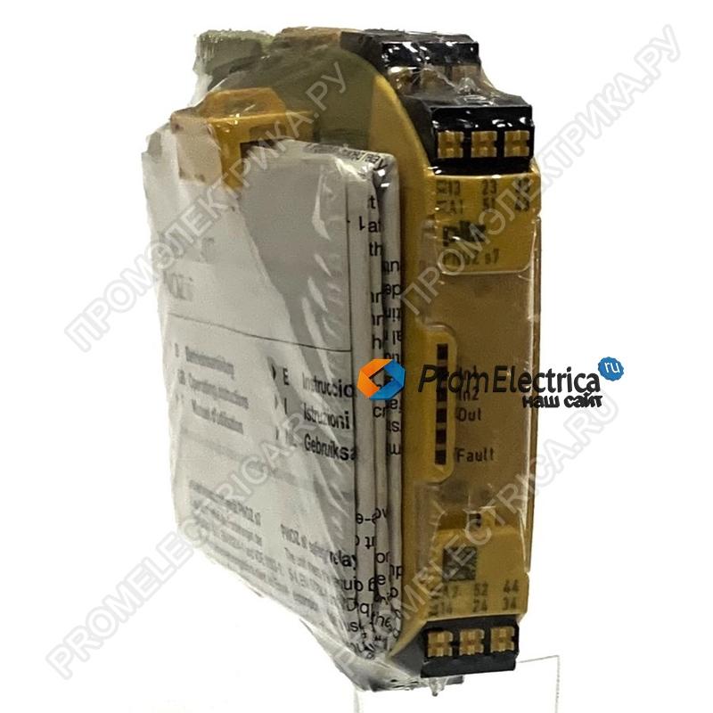 750107 Pilz реле безопасности, 4PST-NO, 24 В DC, 6 А, Серия PNOZ s7, DIN-рейка